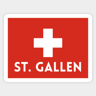 St. Gallen in Swiss Flag Sticker